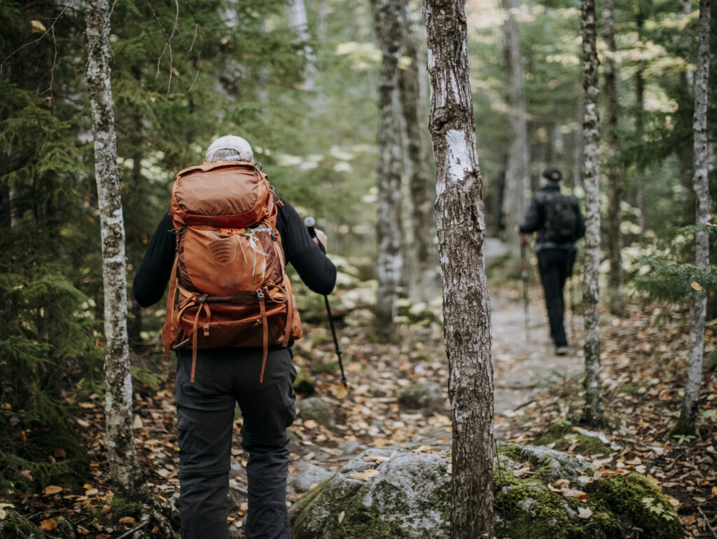 Older adults hiking the Appalachian trail