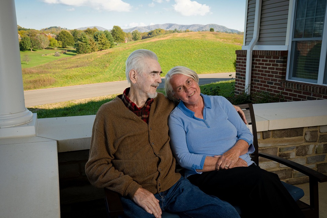 senior couple enjoying the outdoors
